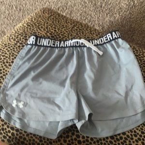 grey under armor shorts